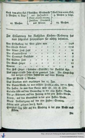 II. Erläuterung der Rußischen Kirchen-Rechnung.