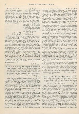 87-88 [Rezension] Loesche, Georg, Die evangelischen Fürstinnen im Hause Habsburg