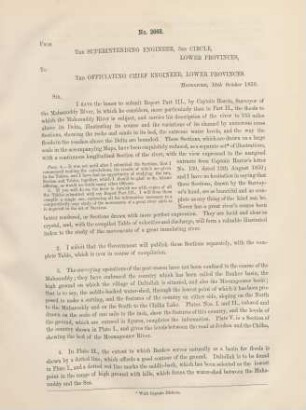 No. 2668. From the superintending engineer, 3rd. circle, lower provinces, to the officiating chief engineer, lower provinces