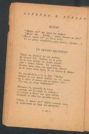 Un lejano recuerdo