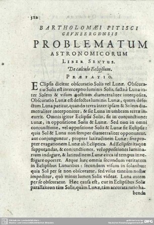 LIBER SEXTUS. De calcula Eclipsium.
