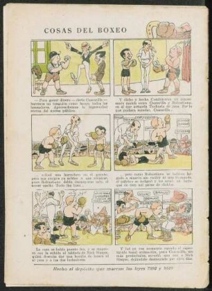 Cosas del boxeo - [Cómic]