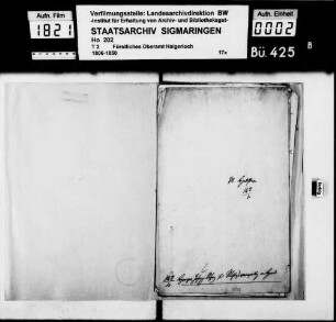 Schulden des Joseph Hinger von Empfingen bei der Stiftungsverwaltung Horb