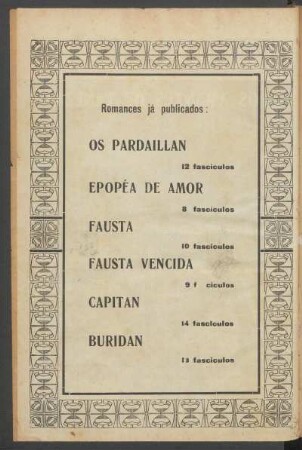 Romances já publicados