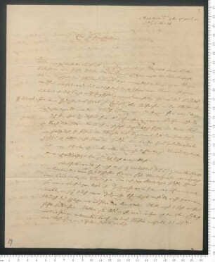 Brief von Franz Rudolf Immanuel Binder an Adelbert von Chamisso