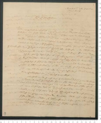 Brief von Franz Rudolf Immanuel Binder an Adelbert von Chamisso
