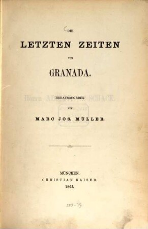 Die letzten Zeiten von Granada