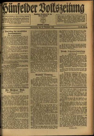 Ausgabe vom Donnerstag, den 16. Dezember 1920.