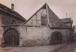 Ecke Bären- und Wallgasse. Fachwerk. Bauernhof