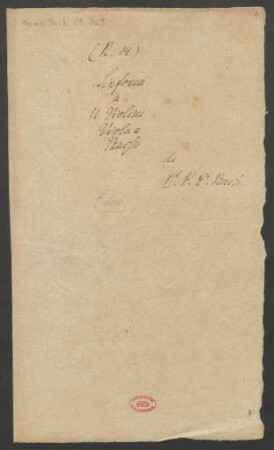 Sinfonien; strings, bc; E-Dur; H 662; Wq 182.6