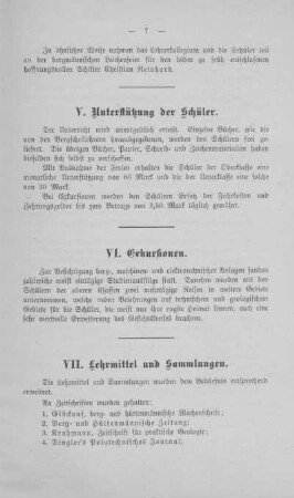 VI. Exkursionen