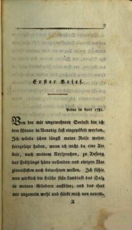 Anastasia und das Schachspiel : Brief aus Italien, 1. (1803). - VIII, 231 S.