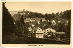 Scharfenstein. Blick auf Scharfenstein mit Burg