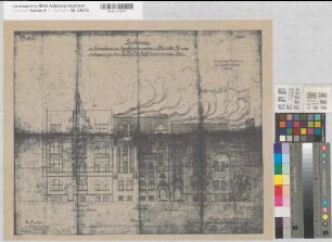 Münster (Münster) Wohnhaus B. Mühlenhoffs, Stolbergstr. 11 Ansichten 1908 1 : 100 43,5 x 53 Druckvorlage Staatshochbauamt Münster