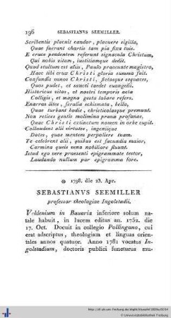 Sebastianus Seemiller.