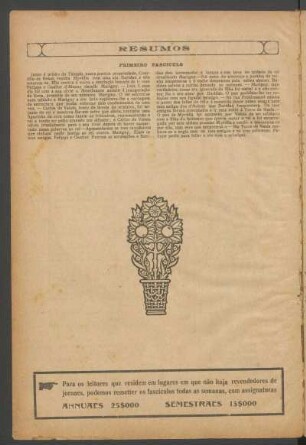 Resumos : Primeiro fascículo