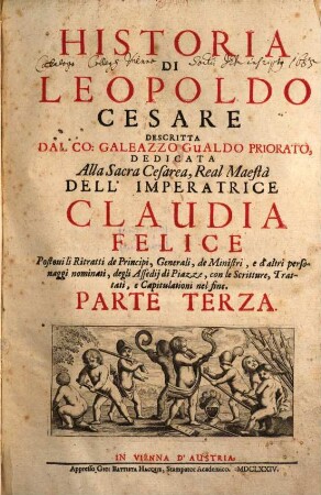 Historia Di Leopoldo Cesare : Continente le cose piu memorabili successe in Europa, dal 1656. sino al 1670., 3