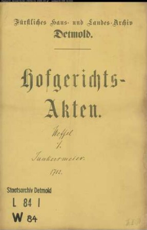 Weffel, Deppe gegen Junkersmeiers, Hasselmanns oder Röhnings Witwen in Schlangen - Schuldforderung