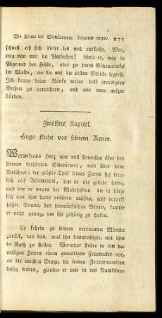 Zwölftes Kapitel. Hugo flieht vor seinem Retter.