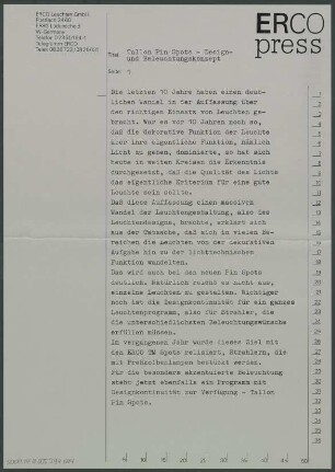 ERCO Niedervoltstrahler "Tallon Pin Spot" von Roger Tallon