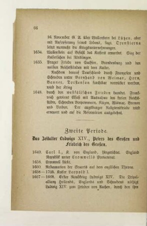 Zweite Periode. Das Zeitalter Ludwigs XIV., Peters des Großen und Friedrich des Großen