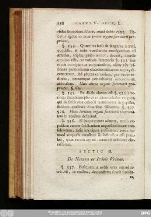 Sectio II. De Natura et Indole Urinae.
