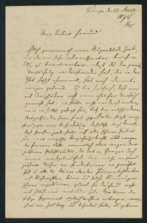 160r-161v, Brief: Tübingen den 13. Maerz 1873