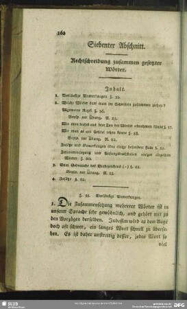 Siebenter Abschnitt. Rechtschreibung zusammen gesetzter Wörter