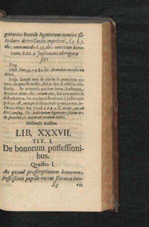 Lib. XXXVII. Tit. I. - VII.