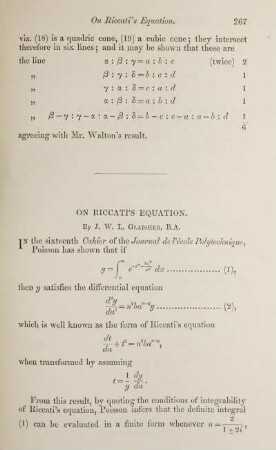 On Riccati's equation.