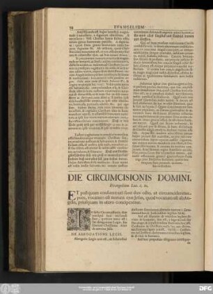 Die Circumcisionis Domini. Evangelium Luc. 2, 21.
