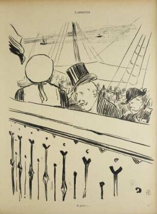 Félix Ier chez Nicolas II. Croquis humoristiques du Voyage du Président de la République