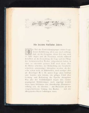 VI. Die letzten fünfzehn Jahre.