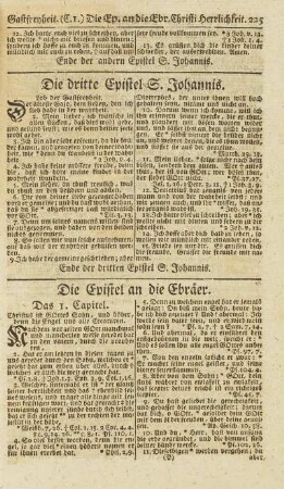 Die dritte Epistel S. Johannis.