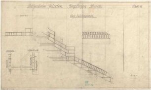 Fischer, Theodor; München - Westend, Bergmannstr.; Ledigenheim - Haupttreppe (Schnitt, Details)