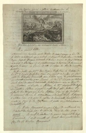 Brief von Jean-Baptiste Jourdan an Jean-Baptiste Kléber