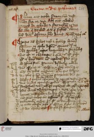 Sermo in die palmarum. Plurima autem turba ... (Mt 21,8)
