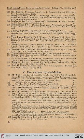 V. Alte seltene Kinderbücher (Nr. 226 - 250)