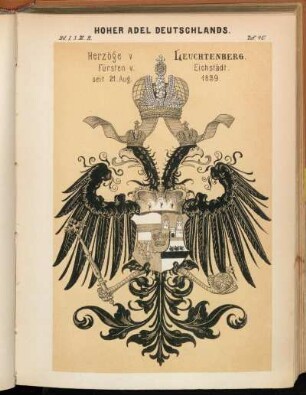 Taf. 40. Herzöge v. Leuchtenberg. Fürsten v. Eichstädt.