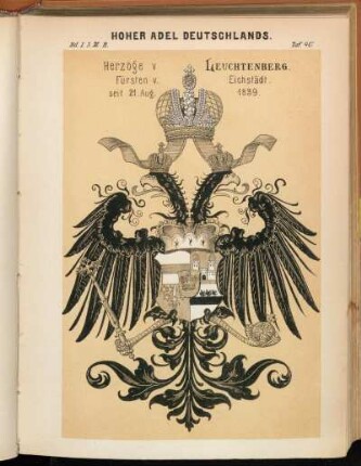 Taf. 40. Herzöge v. Leuchtenberg. Fürsten v. Eichstädt.