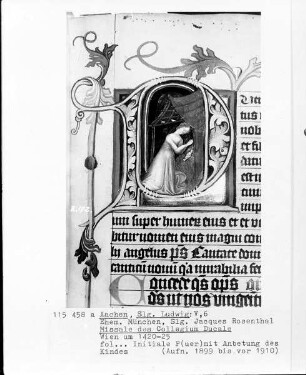 Plenarmissale aus dem Collegium Ducale — Initiale P (uer natus), Folio 20recto