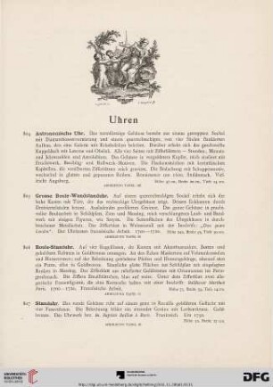 Uhren (Nr. 804-812)