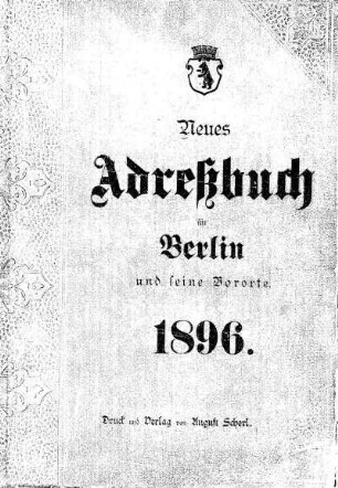 Neues Adreßbuch für Berlin und seine Vororte 1896