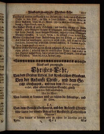 325-341, Fünff und zwantzigste Christen-Lehr, [...]