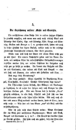 Die Bezeichnung unserer Maße und Gewichte
