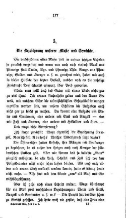 Die Bezeichnung unserer Maße und Gewichte