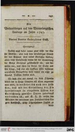 Vierten Bandes Sechszehntes Stuek.