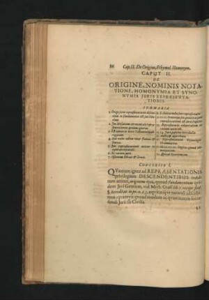 Caput II. De Origine, Nominis Notatione, Homonymia Et Synonymia Iuris Repraesentationis.