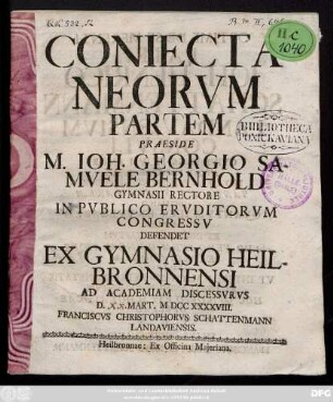 Conectaneorvm Partem