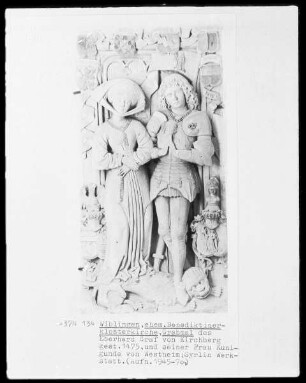 Grabmal des Eberhard Graf von Kirchberg (gest. 1475) und seiner Frau Kunigunde von Westheim